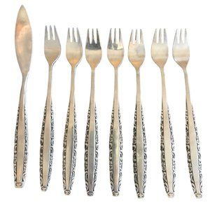 Northland Stainless Love Story Seafood Cocktail Forks Butter Knife